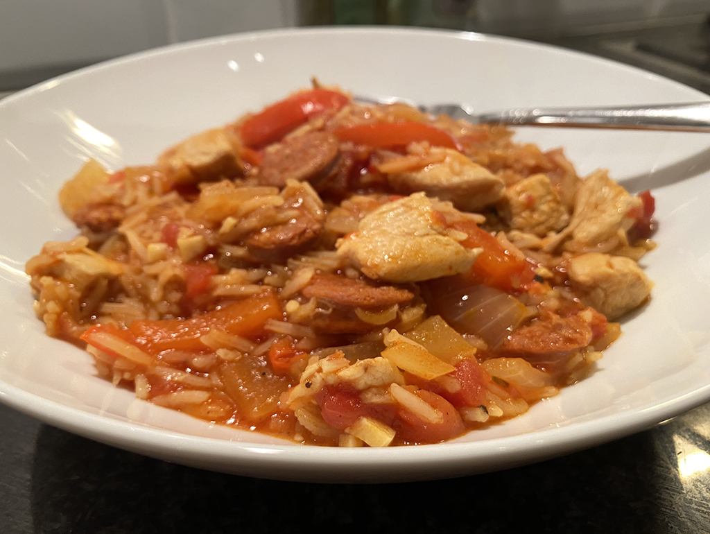 Cajun Rice with Chicken and Chorizo