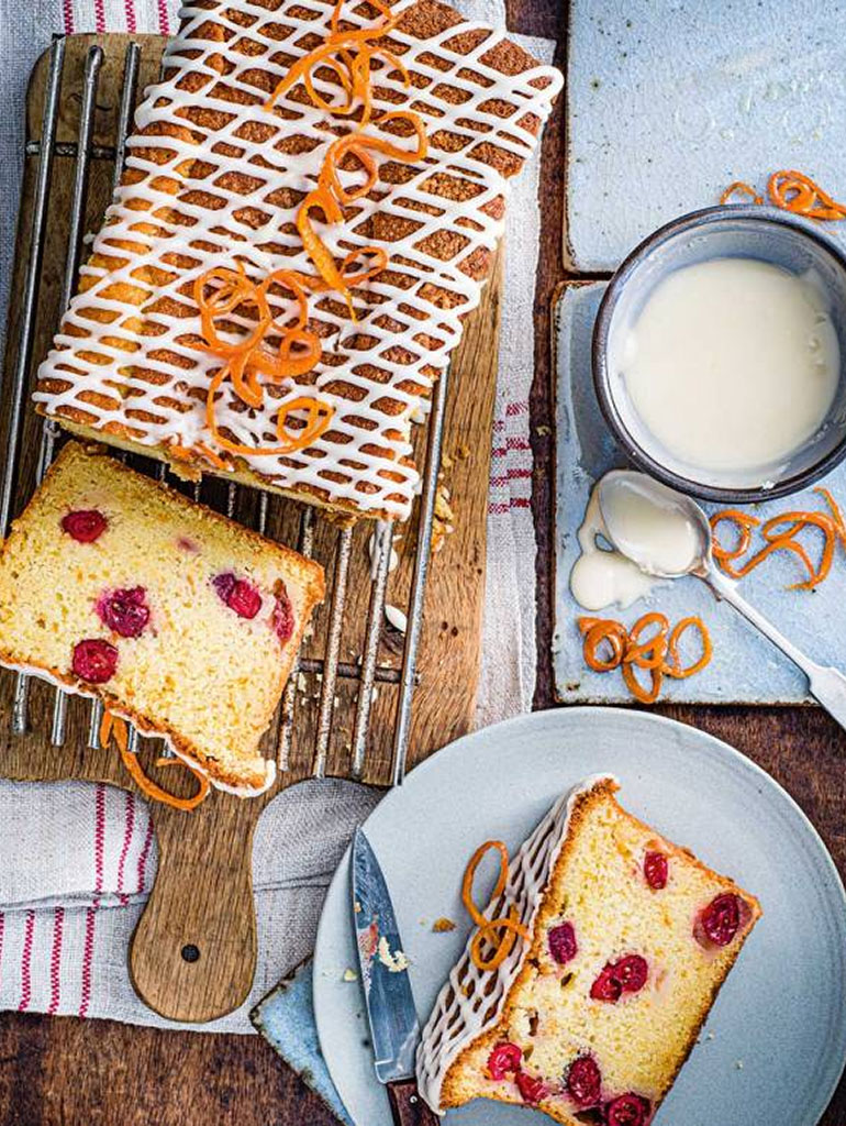 Cranberry and clementine loaf cake