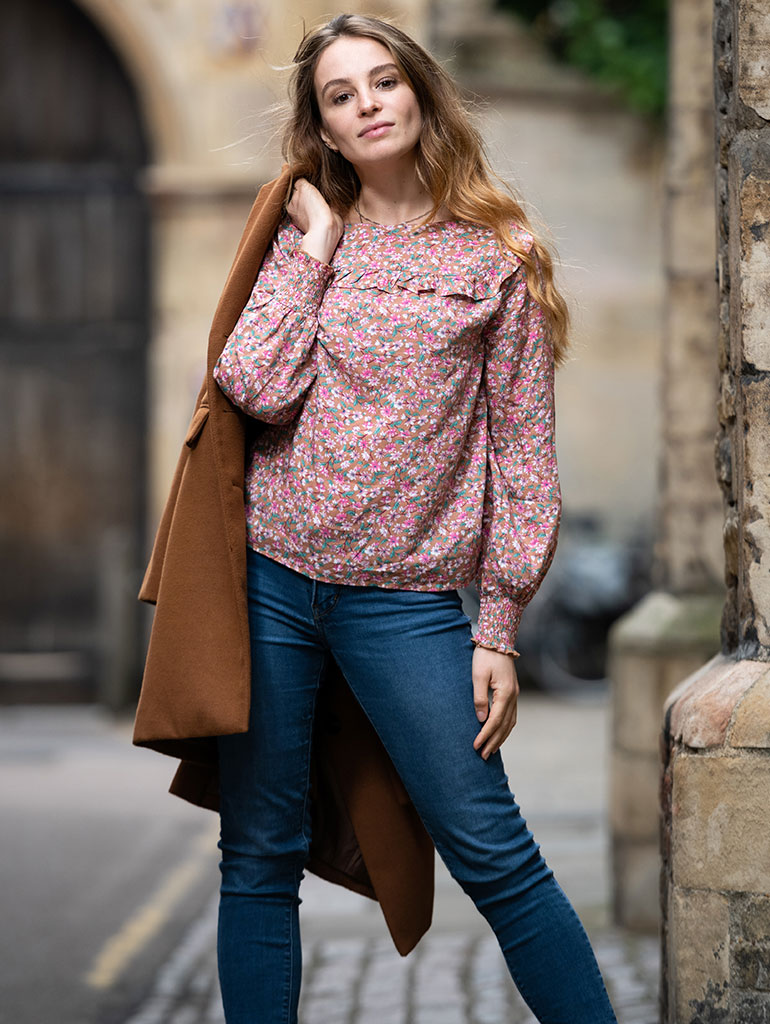 Pink blouse and coat