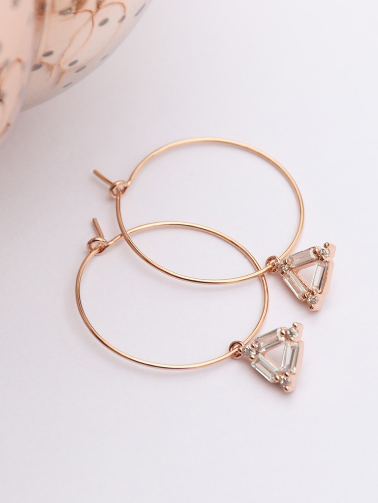 Rose gold earrings