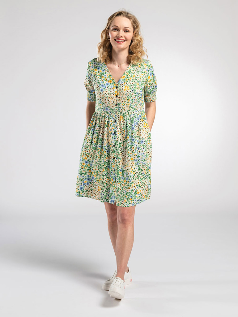 Button Front Mini Dress