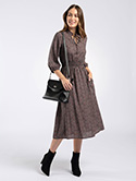 Tie Neck Midi Dress image 1