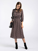 Tie Neck Midi Dress image 2