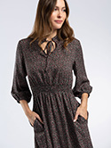 Tie Neck Midi Dress image 4