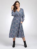 Shirred Waist Midi Dress image 1