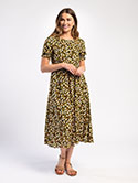 Shirred Waist Midi Dress image 1