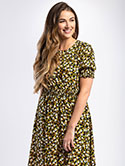 Shirred Waist Midi Dress image 4