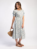 Shirred Waist Midi Dress image 1