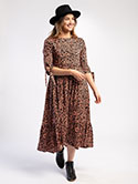 Tie-Sleeve Midi Dress image 1