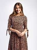 Tie-Sleeve Midi Dress image 4