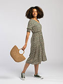 Shirred Waist Midi Dress image 2