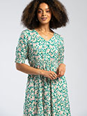 Shirred Waist Midi Dress image 4