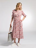 Shirred Waist Midi Dress image 1